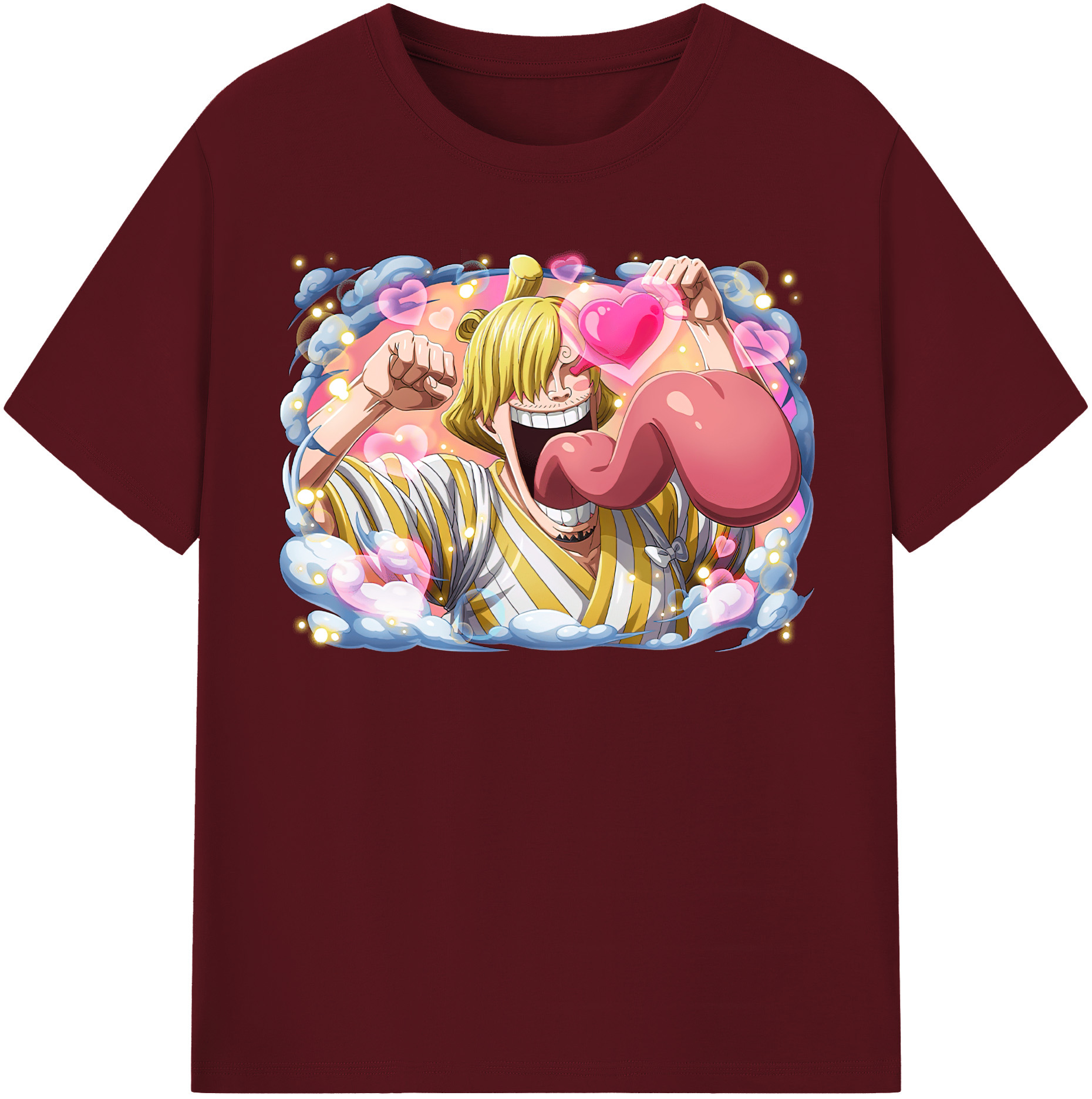 ワンピース サンジ ONE PIECE Sanji 綿100％半袖Tシャツ（フロントプリント）